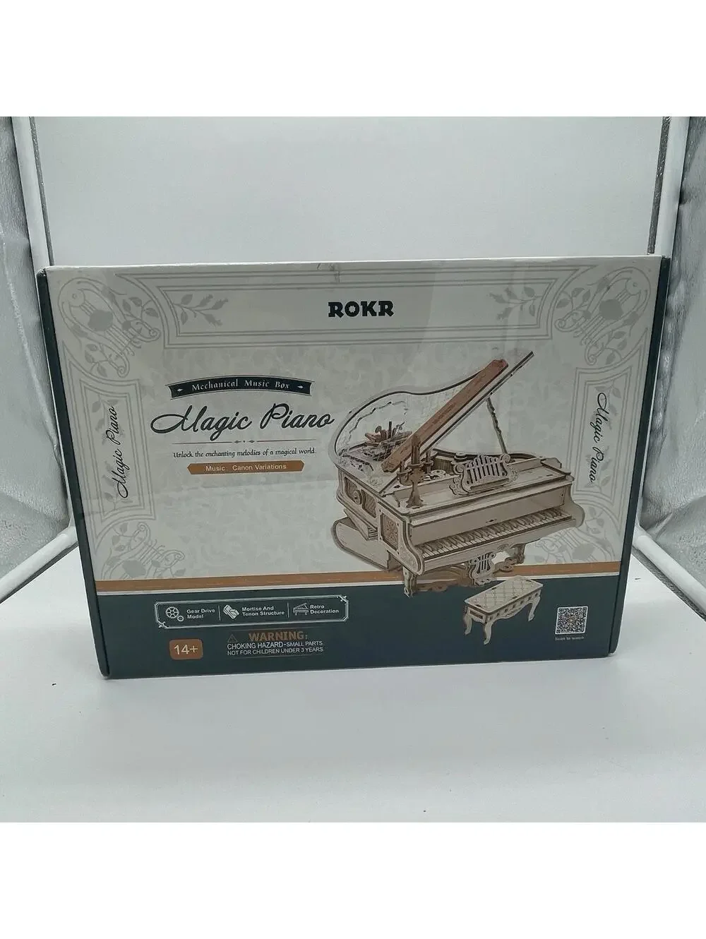 ROKR Magic Piano Mechanical Music Box 3D Wooden Puzzle AMK81 - New Sealed